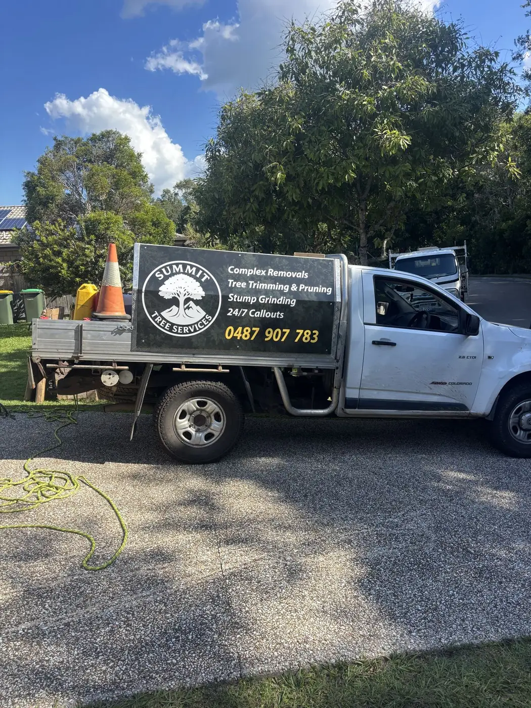 Summit Tree Services truck on site